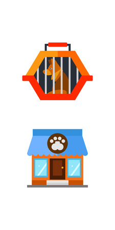 Pet shop icon setのイラスト素材
