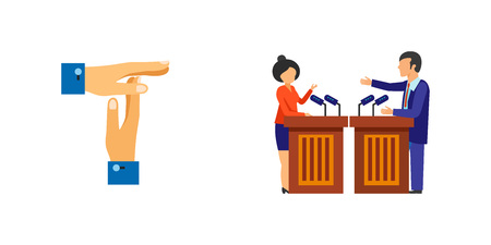 Elections and business icon setのイラスト素材