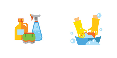 Laundry icon setのイラスト素材