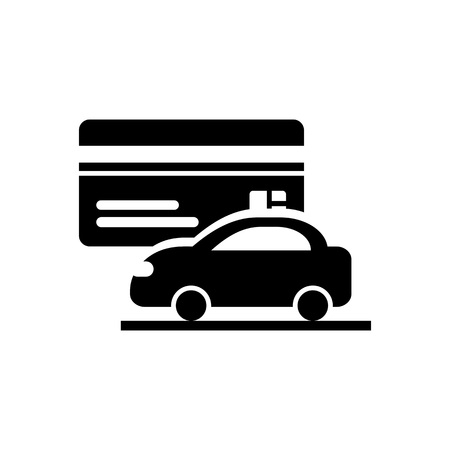 Car with Credit Card Vector Iconのイラスト素材