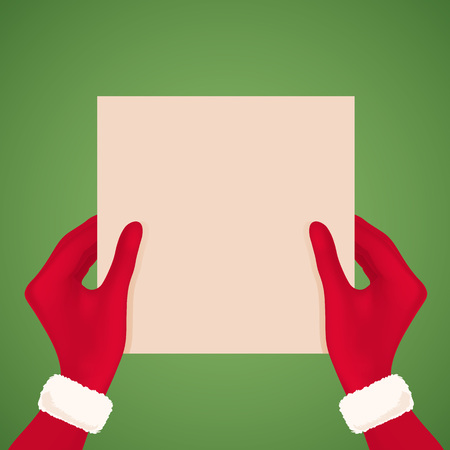 Human Hands holding Sheet of Paperのイラスト素材