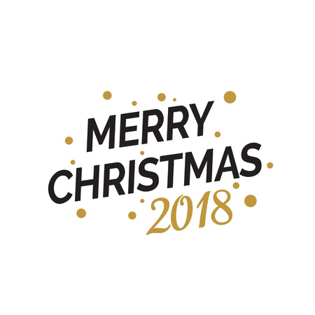 Merry Christmas Lettering and Dotsのイラスト素材