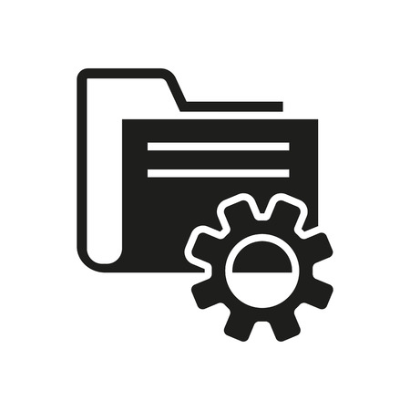 Icon of data management. Folder, mechanism, resource, data warehouse. Web page concept. Can be used for topics like optimization, working with files, databaseのイラスト素材