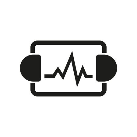 Icon of resuscitation department. Emergency, heartbeat, equipment. Hospital room concept. Can be used for topics like clinic, health, lifeのイラスト素材