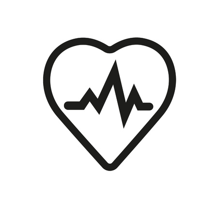 Icon of resuscitation department. Emergency, heartbeat, life. Hospital room concept. Can be used for topics like clinic, healthcare, heart diseaseのイラスト素材