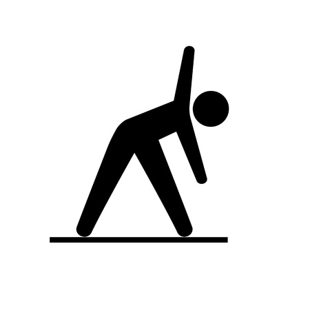 Icon of yoga practice. Activity, stretching, training. Relaxation concept. Can be used for topics like sport, gymnastics, workoutのイラスト素材