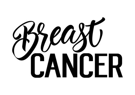 Breast Cancer Letteringのイラスト素材