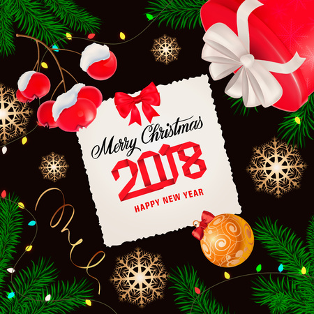 Merry Christmas greeting cardのイラスト素材