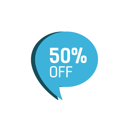Fifty Percent Lettering on Speech Bubble