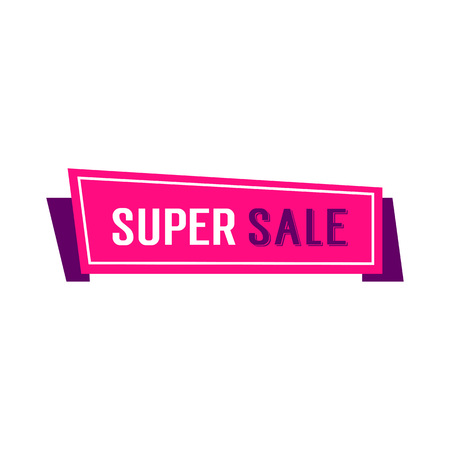 Super Sale Lettering on Ribbonのイラスト素材