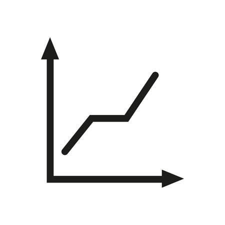 Growth chart for economics classroom iconのイラスト素材