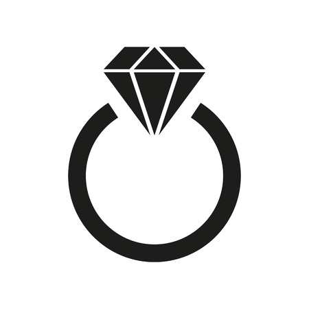 Ring with diamond as jewelry conceptのイラスト素材