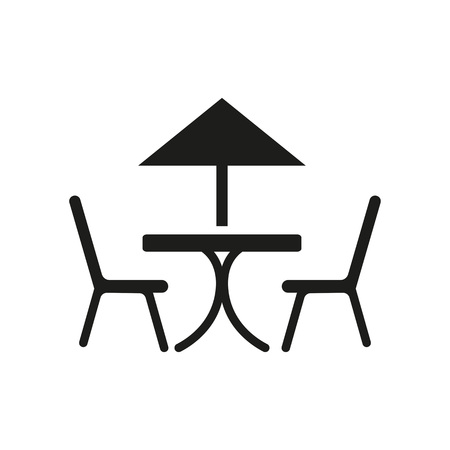 Sidewalk cafe iconのイラスト素材