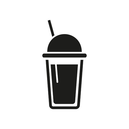 Simple icon of smoothie in glass. Ice cream, cocktail, coffee. Beverage concept. Can be used for topics like drinks, cafe, healthy eatingのイラスト素材