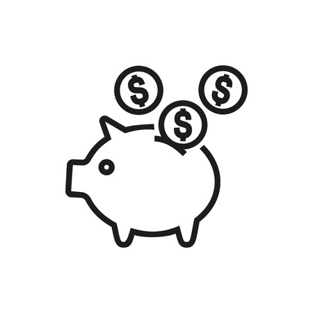 Piggy Bank Vector Iconのイラスト素材