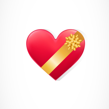 Heart-shaped gift boxのイラスト素材