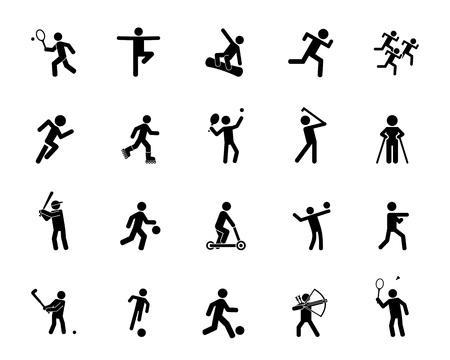 Sports activity icon set illustration on white background.のイラスト素材