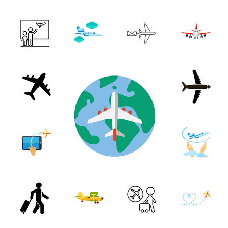 Flight icon setのイラスト素材