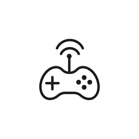 Icon of game controller. Joystick wireless connection, gamepad. Wireless technology concept. Can be used for topics like modern technology, hardware, gaming.のイラスト素材