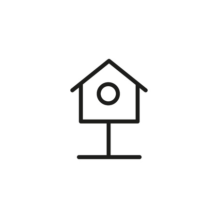 Icon of nest box. Birdhouse, nestling, shelter. Environment concept. Can be used for topics like birds, housing, gardening.のイラスト素材