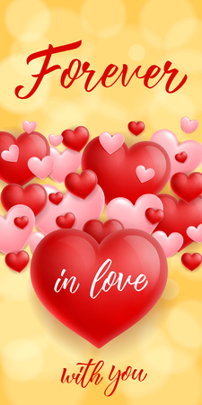 Forever in Love with You Letteringのイラスト素材