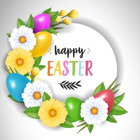 Decorative Happy Easter Letteringのイラスト素材