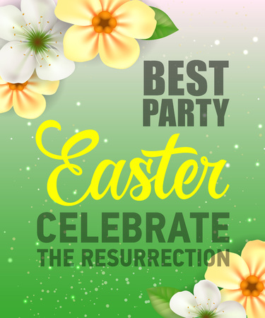 Best party Easter celebrate the resurrection textのイラスト素材