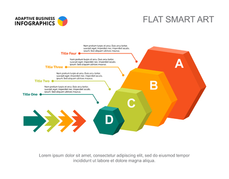 Four hexagon infographic design. Editable template for process chart, option diagram. Creative concept for presentation, project, report can be used for topics like business, economics, strategyのイラスト素材