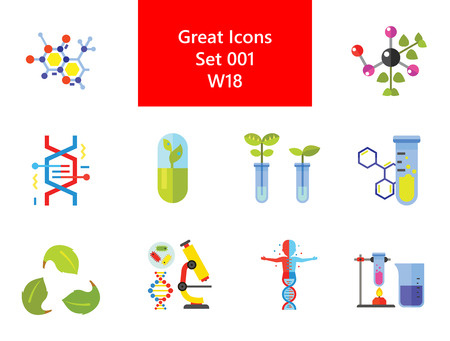 Biology Icon Setのイラスト素材