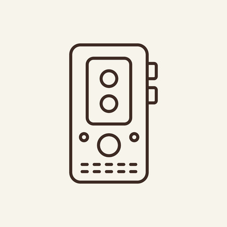 Dictaphone line icon. Voice recorder, device, equipment. Mass media concept. Can be used for topics like news making, talk, interviewのイラスト素材