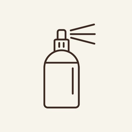 Spray line icon. Anesthetic, sterile, tube, bottle. Tattoo studio concept. Can be used for topics like shop, tattoo salon, disinfection, safetyのイラスト素材