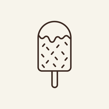 Ice cream line icon. fresh, gelato, tasty. Summer concept. Can be used for topics like eating, treat, dessertのイラスト素材