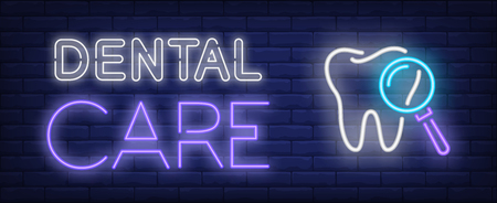 Stomatology Neon Text Tooth And Twenty Four Hour Service Dental