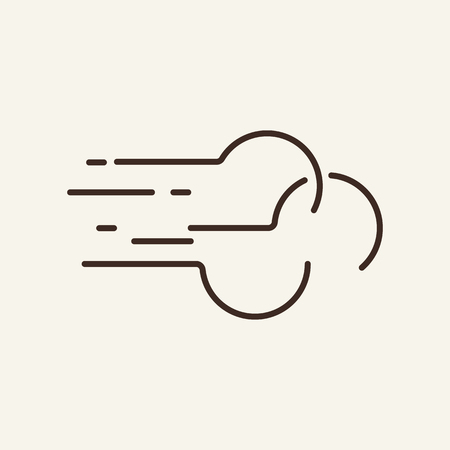Wind line icon. Speed, sky, power. Meteorology concept. Can be used for topics like weather, storm, climateのイラスト素材