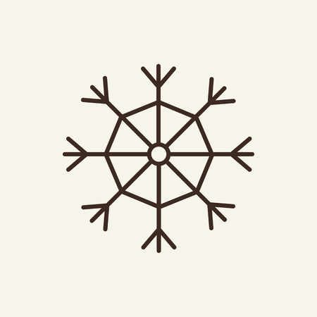 Snowflake line icon. Ornament, frost, season. Decoration concept. Can be used for topics like weather, winter, natureのイラスト素材