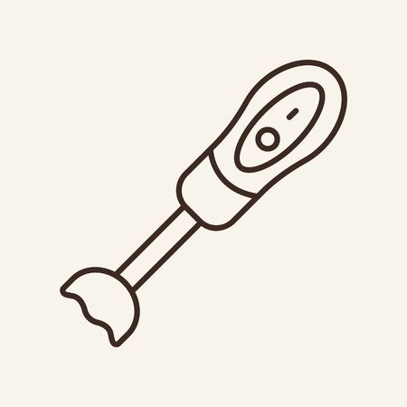 Hand blender line icon. Immersion blender, mixing, handle. Cooking concept. Vector illustration can be used for topics like kitchen, household, soupのイラスト素材