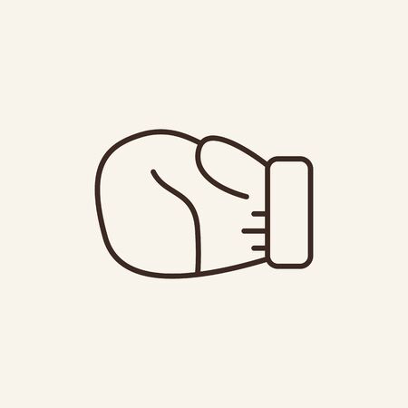 Boxing glove line icon. Box, fighting, competition. Sport concept. Vector illustration can be used for topics like sport, fitness, healthy lifestyleのイラスト素材