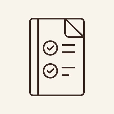School test line icon. Test, assessment, mark. School concept. Vector illustration can be used for topics like studies, schooling, educationのイラスト素材