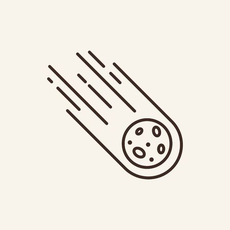 Meteorite line icon. Space, planet, star. Space technology concept. Vector illustration can be used for topics like cosmonautics, modern technologies, scienceのイラスト素材