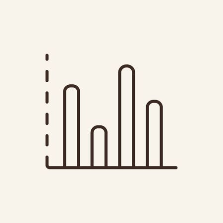 Diagram with four indexes line icon. Diagram, infographics, index. Graph concept. Vector illustration can be used for topics like business, marketing, presentingのイラスト素材