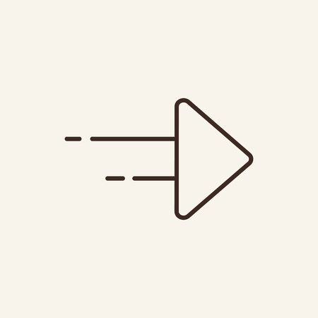 Right arrow line icon. Direction, road sign, symbol. Arrow concept. Vector illustration can be used for topics like indication, pointing, designationのイラスト素材