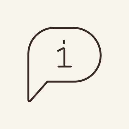 Information line icon. Sign, information, speech bubble. Public services concept. Vector illustration can be used for topics like service, technology, advertisingのイラスト素材