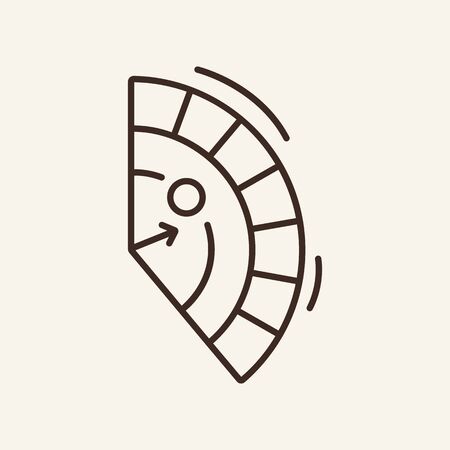 Roulette segment line icon. Gambling, fortune, game. Casino concept. Vector illustration can be used for topics like gambling, business, advertisingのイラスト素材