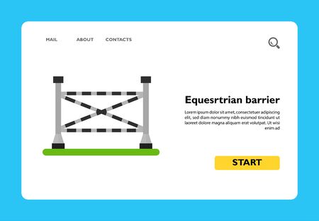 Icon of equesrtrian barrier. Hippodrome, obstacle, training. Horse riding concept. .Can be used for topics like competition, sport, dressageのイラスト素材