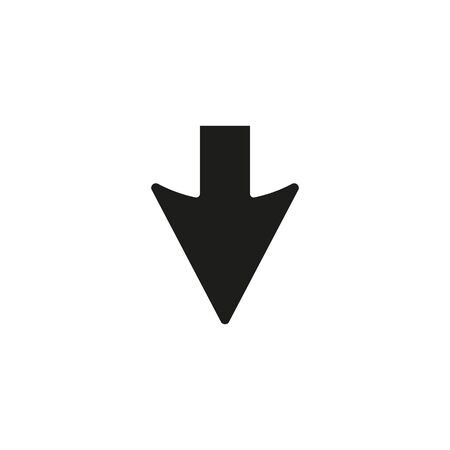 Simple icon of arrow. Uploading, downloading, downstairs. Loading concept. Can be used for application icons, buttons and web pictogramsの写真素材