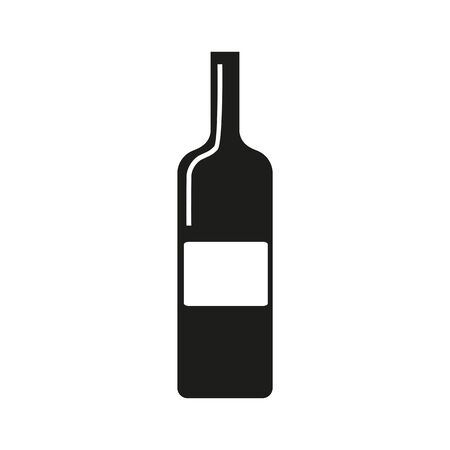 Icon of wine bottle. Restaurant, drink, red wine. Beverages concept. Can be used for topics like alcohol, party, eventの写真素材