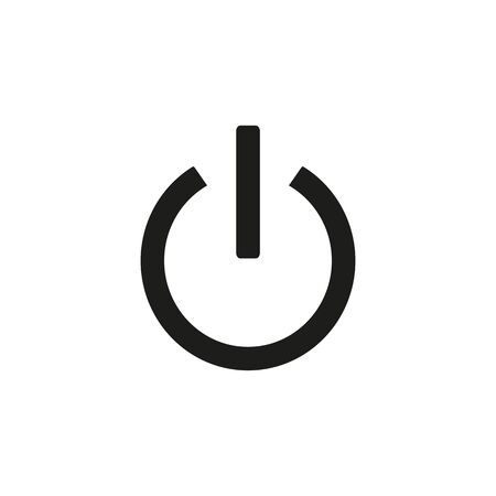 Simple icon of turn off symbol. Power, start, shutdown. Loading concept. Can be used for application...