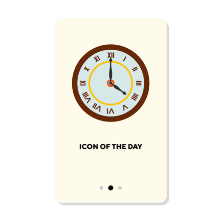 Retro clock on white background. Timer cartoon illustration. Measuring time concept. Vector illustration symbol elements for web design and appsのイラスト素材