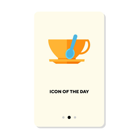 Morning coffee vector icon. Hot morning cup, caffeine isolated vector sign. Drink and beverage concept. Vector illustration symbol elements for web design and appsのイラスト素材