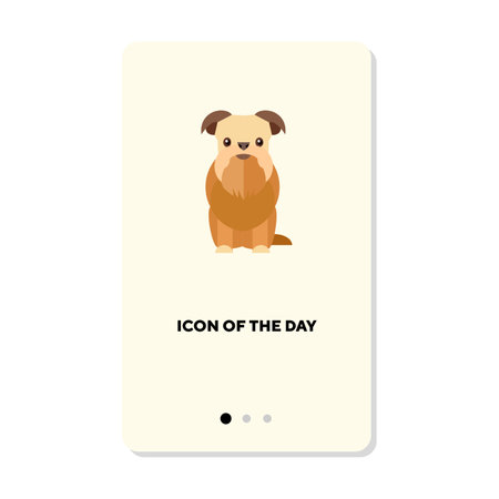Lovely dog flat vector icon. Friend, help isolated vector sign. Pets and animals concept. Vector illustration symbol elements for web design and appsのイラスト素材